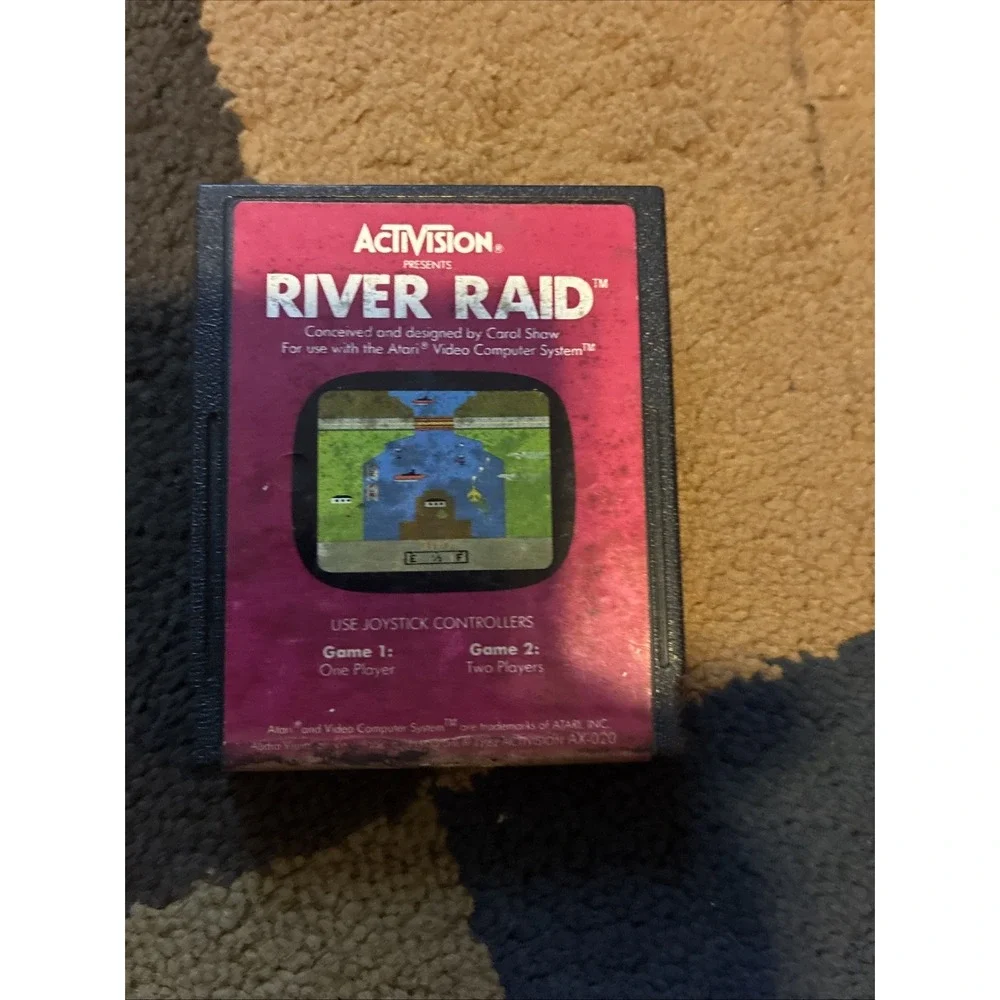 River Raid (Atari 2600 1982 W/ Manual / Map) AX020 Arcade Game Vintage
